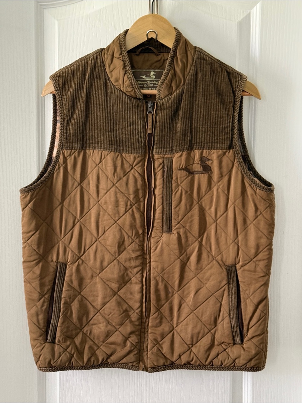 Waterman Sporting Co. South Creek Vest Brown Quilted Men Size M